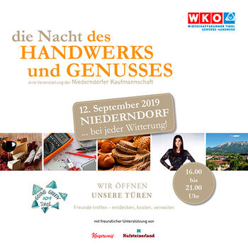 Nacht des Handwerks und Genusses Niederndorf 2019